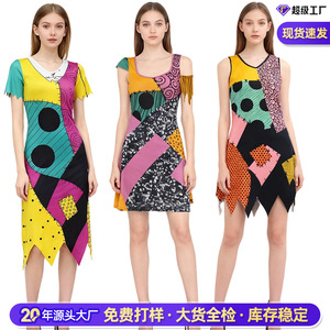 Disfraz de Halloween con estampado de Sally para mujer, disfraz de cosplay para otoño de 2025, disfraz estándar para escenario - Product Image 3