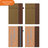 Cuaderno de Tapa Dura de Corcho Natural y Lino, con Logotipo Grabado, Kit de Diario Ecológico, Cumple con REACH, para Negocios Ecológicos, Souvenir al por Mayor