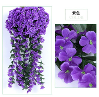 Flowers-80CM murale suspendue violette en soie artificielle pour les décorations de Noël et de remise des diplômes de la fête des mères