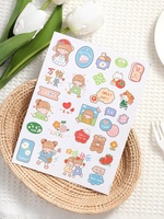 A4 A5 A6 Mattes selbst klebendes Papier aufkleber blatt Benutzer definierter Druck Zeichentrick figur Kawaii Kiss Cut Sticker Sheets