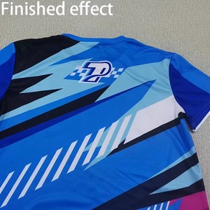T-shirt personnalisé à manches courtes en polyester/nylon, séchage rapide, imprimé intégral, léger, pour course à pied, marathon, vêtements de sport toutes saisons - Product Image 2
