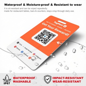 Espositore da Tavolo per Hotel con Codice QR Dinamico, <span class=keywords><strong>Recensioni</strong></span> Google, NFC, RFID, Impermeabile, Mini Tag Card, Supporto Personalizzato in Acrilico Spesso per Tessere Associative - Product Image 4