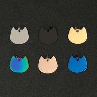 Personnalisé En Acier Inoxydable Chat En Forme De Poisson Conception Pendentif Anti-Perte Pet Tag pour Chien pour la Fabrication De Bijoux DIY Mode Pendentifs Charmes
