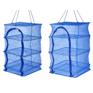 4层鱼干铸网耐用干燥架折叠挂中国渔网