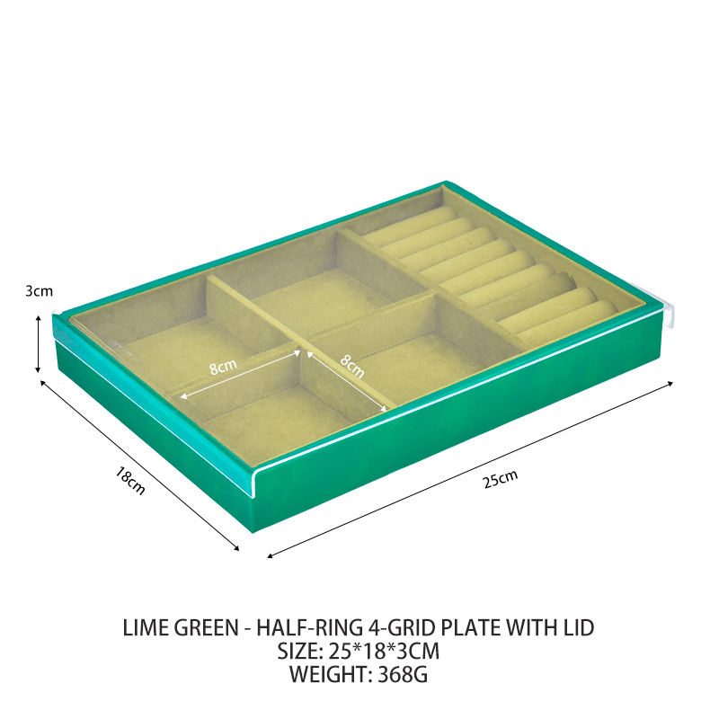 4ตาราง/ถาดแหวนที่มีฝาปิด