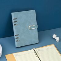 Libreta A5 Recargable con 6 Anillas, Cubierta de Cuero PU, Cierre Magnético, para Organización de Oficina