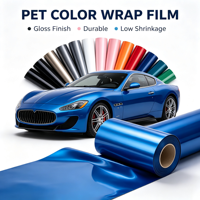 Film de protection de carrosserie (PPF) auto-cicatrisant brillant 7,5 mil, 500+ couleurs, en rouleau de 1,52x17m, pour covering automobile, vente en gros OEM