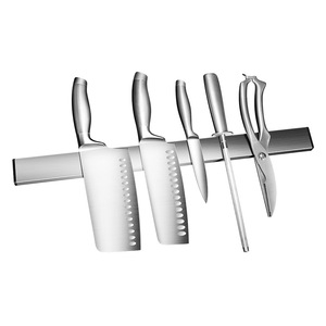 Stainless Steel Magnetic Knife Holder 304 Steel No Drill Kitchen Utensil Rack Multi Purpose <b>Tool</b> Organizer - Product Image 1