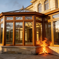 Ventanas Plegables de Madera Revestidas de Aluminio Resistentes al Fuego con Vidrio Low-E, Aislamiento Térmico, Calificadas por Energy Star para Uso en Hoteles y Exteriores