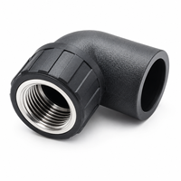 Raccord coudé mâle flexible et durable en PEHD, moulé par fusion, 90 degrés, pour tuyaux d'eau
