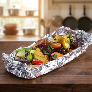 Papier aluminium gris PiOluklu, qualité alimentaire, emballage de haute qualité, durable, résistant à la chaleur, rouleau personnalisé pour la cuisine et la restauration - Product Image 1