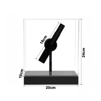 20cm pequeño ventilador de escritorio 3D holograma pantalla negocios publicidad Logo luz lámpara holográfica proyector recargable
