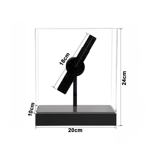 20cm nhỏ 3D Máy tính để bàn quạt ba chiều dấu hiệu hiển thị kinh doanh quảng cáo Logo ánh sáng ba chiều đèn có thể sạc lại máy chiếu - Product Image 2