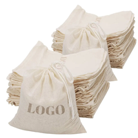 Promotion stockage Logo personnalisé imprimé cadeau lin bijoux chaussure bio toile tissu coton petit cordon pochette à poussière sac