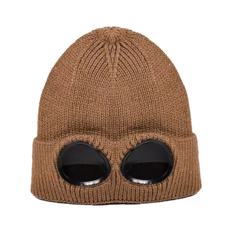 Cappello da uomo colorato con profilo LOGO personalizzato lavato con acido e cappello da uomo a prova di sudore alla moda in maglia invernale con polsino