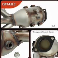 Collecteur d'échappement avec catalyseur pour Hyundai Accent Veloster Kia Rio Soul 1.6L 2012-2017 OE 28510-2B400 285102B400 Sans voyant d'avertissement (CEL)