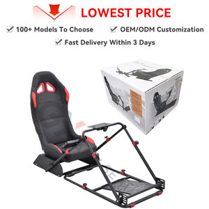 Gysteel çelik siyah tam hareket koltuk katlanır araba oyun yarış simülatörü PC için kokpit standı, Playstation 2 3,Wii,XBox,Xbox 360 - Product Image 3