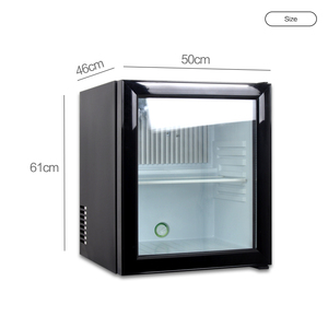 Minibar con Puerta de Vidrio, Compacto, Termoeléctrico, con Descongelación Automática, de Acero Inoxidable para Hoteles - Product Image 2