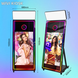 Miroir photomaton pour selfies, photomaton magique, machine photomaton avec <span class=keywords><strong>cadre</strong></span> LED - Product Image 2