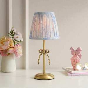 Lampe de table vintage sans fil avec base dorée romantique en forme de nœud, <span class=keywords><strong>design</strong></span> moderne, rechargeable par USB, batterie écologique, lampe d'intérieur - Product Image 3