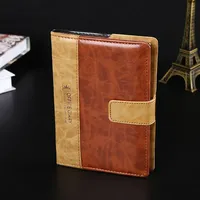 Libreta de Lujo Personalizada con Tapa Dura de Cuero PU/Tela, A4/A5/A6/B5/B6, Encuadernación Cosida, Recargable, Diario de Negocios, con Soporte para Bolígrafo
