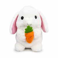 Mainan Musik Interaktif Kelinci Boneka Plush untuk Anak dan Dewasa, Interaksi Multipemain, Musik Lucu, Aliansi Hewan Peliharaan Wortel, Suara Ajaib, Kelinci Imut