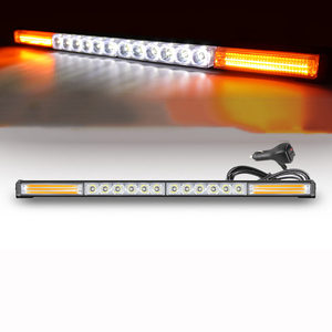GPRGIT Barre lumineuse d'avertissement à LED COB haute puissance, tricolore, clignotante d'urgence, pour travaux, 12V-24V 56W, pour remorque et camion, Nouveau - Product Image 1