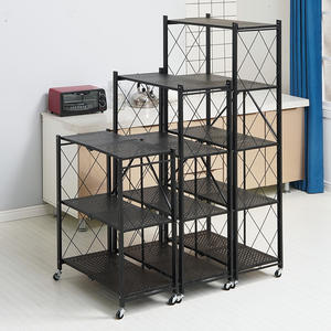 Étagère de cuisine mobile à 5 niveaux, pliable, en fer, avec roulettes, 2022 - Product Image 6