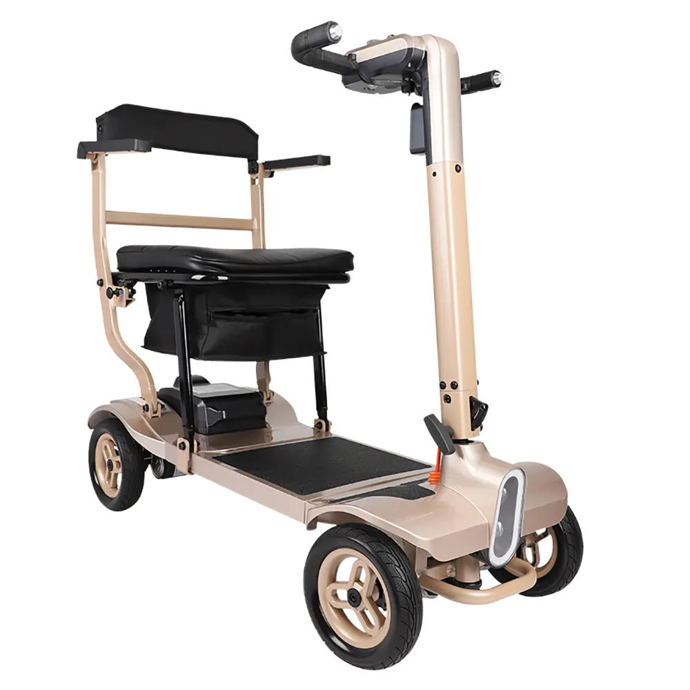 Scooter de mobilidade leve para idosos, scooter dobrável portátil para mobilidade em todos os terrenos