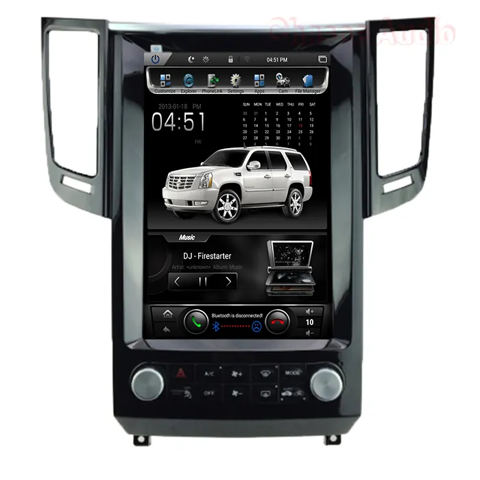 Vertical de 12.1 Polegadas de Vídeo Do Carro GPS Radio Player Para Infiniti FX35 FX37 FX50 QX70 2011 2012 2013 2014 2015 Auto Android Estéreo
