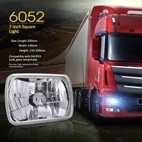 Phare carré 7 pouces 6052/6054, feux de croisement/route 6x7 pour ampoules LED H4/P43T 12V, phare de camion LED 12V, phares carrés en métal