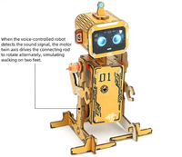 Nouveau Kit Robot en Bois DIY 2026 à Commande Vocale pour Enfants – Éducation Scientifique et Technologique de Pointe