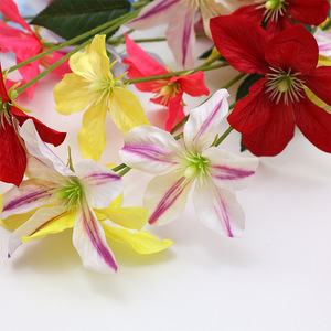 Fleurs artificielles Xinchengzhi Clematis 30cm-100cm, bouquet en soie pour mariage et décoration intérieure - Product Image 4