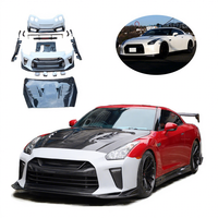 Nouveau kit carrosserie en fibre de carbone pour GTR R35 Facelift 2018 style TS avec spoiler de capot et jupes latérales