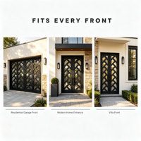 Grille de finition de porte de garage en fer forgé, design personnalisé pour villa résidentielle aux États-Unis et projet de porte coulissante