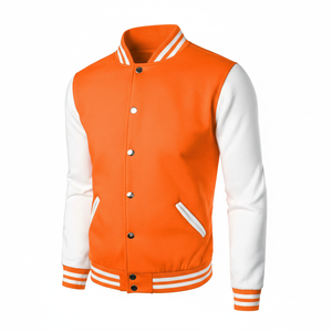 Chaqueta Bomber de lona cosida con logotipo personalizado chaquetas de hombre de béisbol de invierno unisex a prueba de viento ecológicas de alta calidad - Product Image 1
