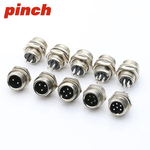 Conector Circular Pinch Gx12 16 20mm 2 3 4 5 6 7 8 9 10 Pines Tipo Cableado Enchufable Salida CC Aleación de Zinc - Product Image 2