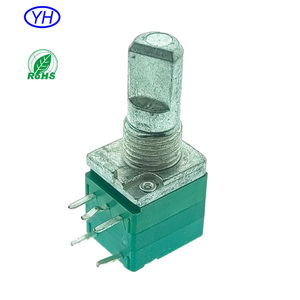 Yuwah OEM & ODM โพเทนชิโอมิเตอร์แบบหมุน5พิน9มม. 5K 10K 20K 100K 500K โพเทนชิโอมิเตอร์แบบติดตั้ง PCB เดี่ยวพร้อมสวิตช์เปิดปิด - Product Image 3