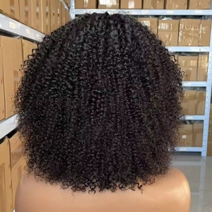 Perruque Kinky Bouclée à <span class=keywords><strong>Frange</strong></span> <span class=keywords><strong>Coupe</strong></span> Pixie Densité 250% Perruques Courtes <span class=keywords><strong>Cheveux</strong></span> Humains Frisés pour Femmes Perruque Bob Kinky Bouclée Pas Chère avec <span class=keywords><strong>Frange</strong></span> - Product Image 3