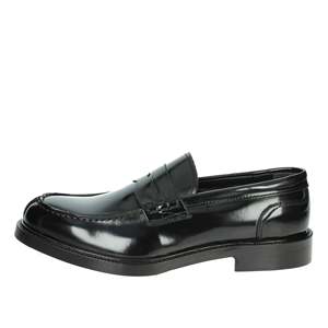 ANTONY SANDER Mocassini Neri da Uomo per Ufficio e Carriera, Tutte le Stagioni, 100 F.17813, Loafers Formali in Pelle Slip-on - Product Image 1