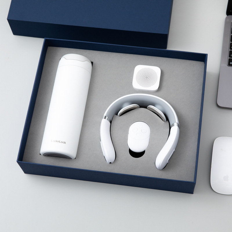 Taza blanca "lock-and-go" + altavoz Xiaoai + protector de cuello