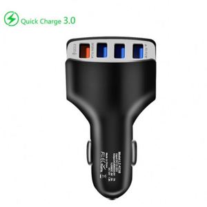 4-Port USB QC3.0 Fast Charging Car Charger with <b>PC</b> Material Universal for and Mobile Phones - Product Image 5