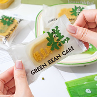 Sacs d'emballage transparents scellés à la machine pour gâteaux glacés aux haricots mungo, sacs individuels pour gâteaux glacés faits à la main, vente en gros