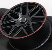 Nuevas llantas de aleación de aluminio forjado de 17 pulgadas con cinco radios en oro cepillado y patrón de pernos para vehículos 4x4, ajuste universal.