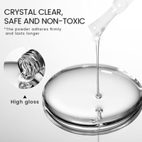 Vernis à ongles en gel chromé avec logo personnalisé, finition sans essuyage, scellant semi-permanent UV/LED, couche de finition OEM en poudre chromée pour ongles