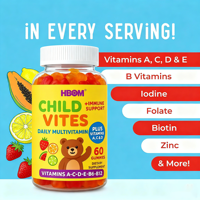 Gummies OEM ODM pour enfants, complément alimentaire DHA pour enfants, vitamines pour enfants, végétalien