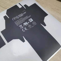 Bahan Stiker Gulung Vizlent Black UL94 VTM-0 Tahan Api untuk Label Stiker Kustom Baterai Ponsel dan Tablet