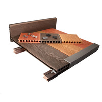 Planches de terrasse en composite bois-plastique (WPC) pour extérieur, design nordique, co-extrusion, antidérapantes, imperméables et résistantes à l'humidité