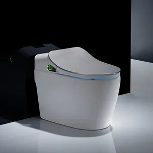 متعددة الألوان غطاء الأدوات الصحية الحديثة السيراميك الحمام الاستشعار التلقائي دافق ذكي الذكية المرحاض السلطانية مع بيديت