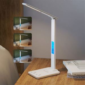 Custom Logo <b>Folding</b> <b>Desk</b> Light Promotion Office Gift Chargeable LED Table Study Lamp with Wireless Charging - Product Image 6